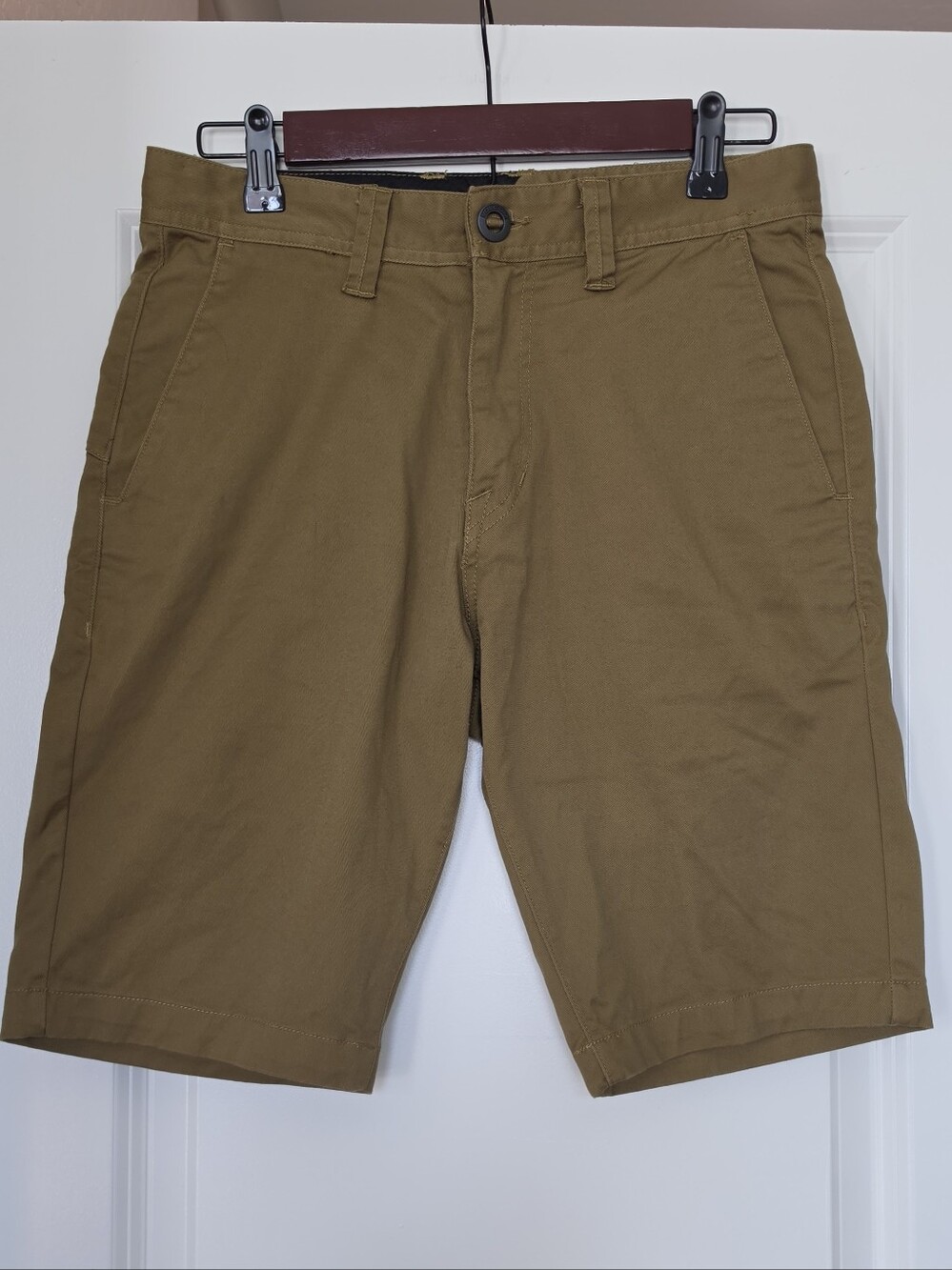 Volcom Men’s Khaki Chino Shorts Size 28 Stretch Casual Skate Surf Gorpcore